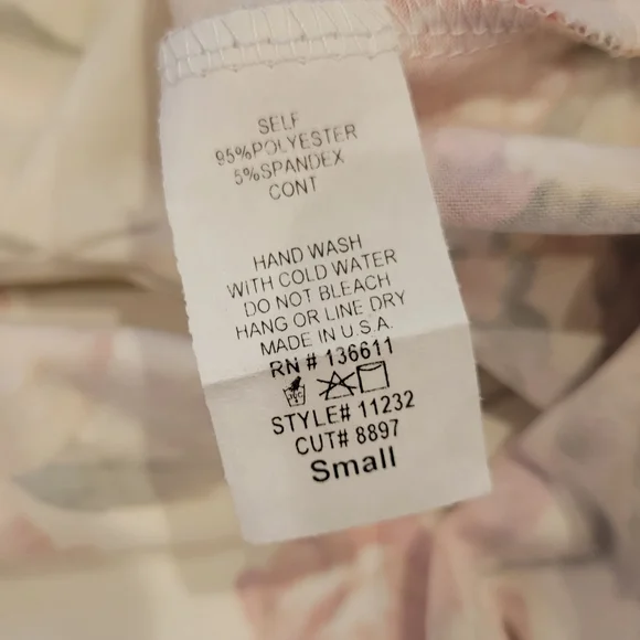 NWOT P.S.Kate Top Size S Floral - Picture 3 of 5